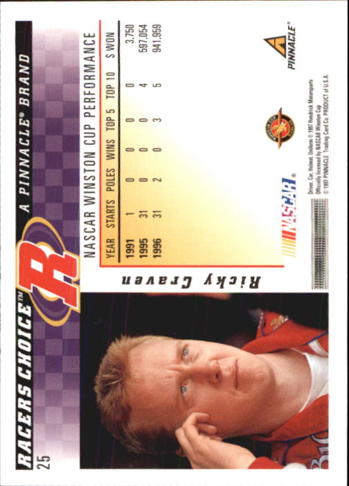 B5864- 1997 Racer's Choice Racing Card #s 1-106 -You Pick- 15+ FREE US SHIP - Picture 51 of 213