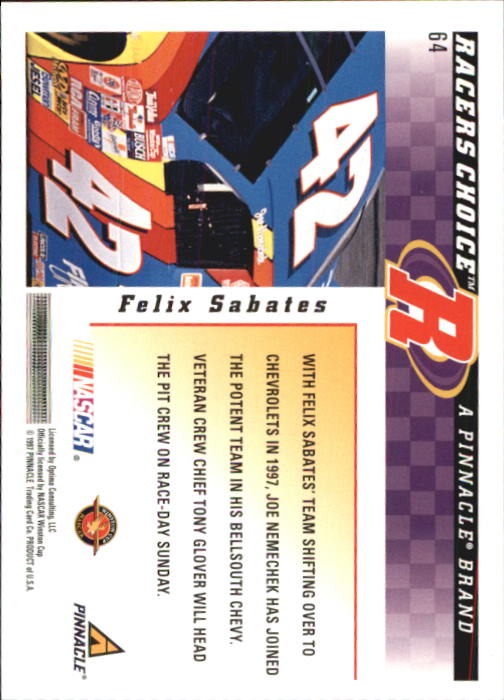 B5864- 1997 Racer's Choice Racing Card #s 1-106 -You Pick- 15+ FREE US SHIP - Picture 129 of 213