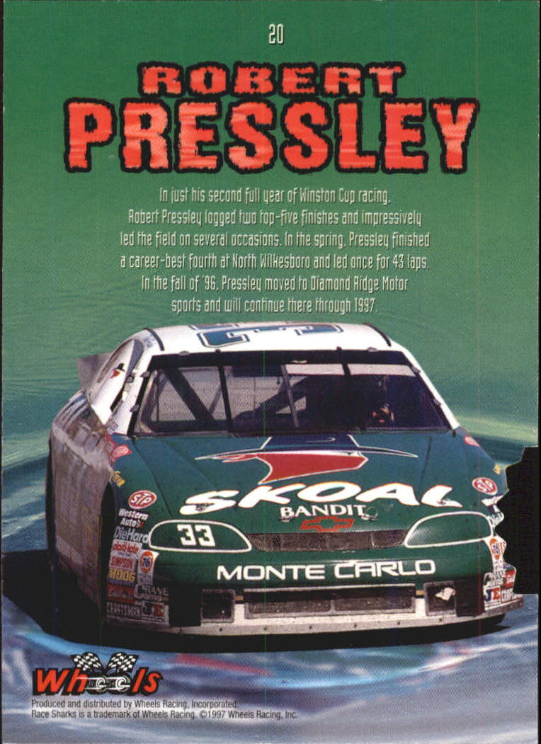1997 Race Sharks First Bite #20 Robert Pressley