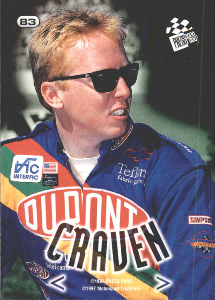 1997 Press Pass #83 Ricky Craven back image