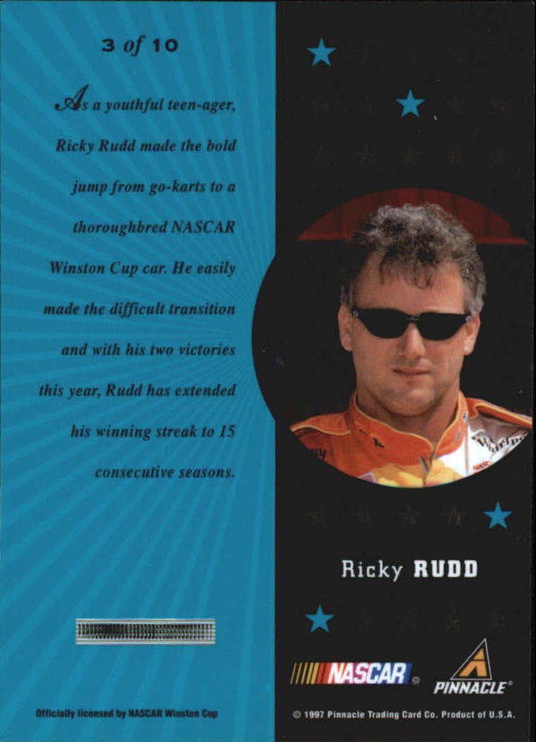 1997 Pinnacle Certified Certified Team #3 Ricky Rudd back image