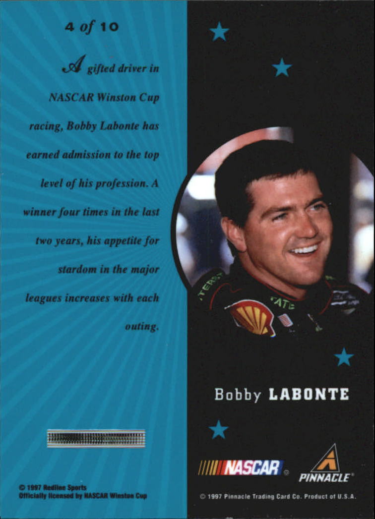 1997 Pinnacle Certified Certified Team #4 Bobby Labonte back image