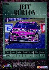 1997 Maxx Rookies of the Year #MR7 Jeff Burton back image