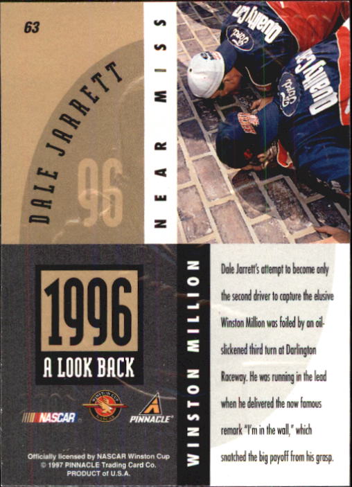 1997 Action Packed #63 Dale Jarrett back image