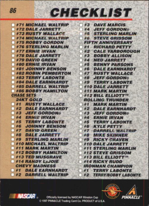 B6264- 1997 Action Packed Racing Card #s 1-86 -You Pick- 15+ FREE US SHIP - Picture 171 of 171