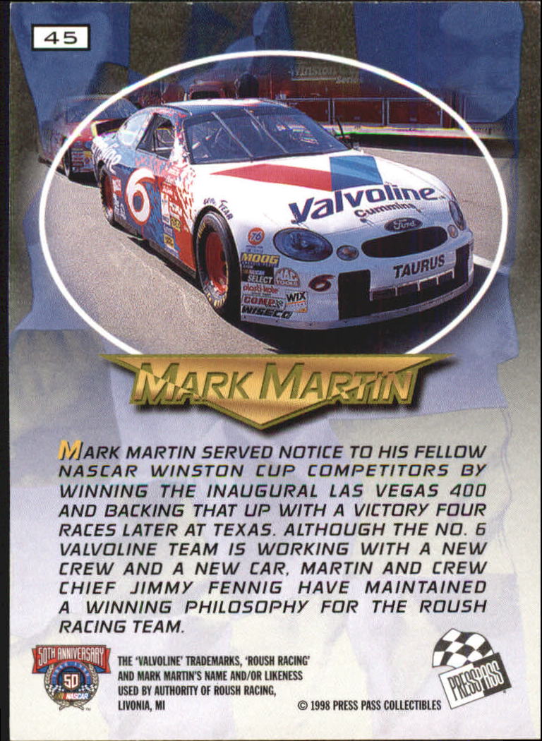 A3041- 1998 VIP Auto Racing Card #s 1-50 +Rookies -You Pick- 15+ FREE US SHIP - Picture 89 of 99