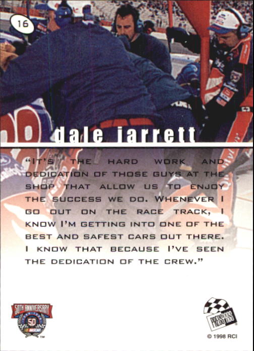 1998 Press Pass Stealth #16 Dale Jarrett back image