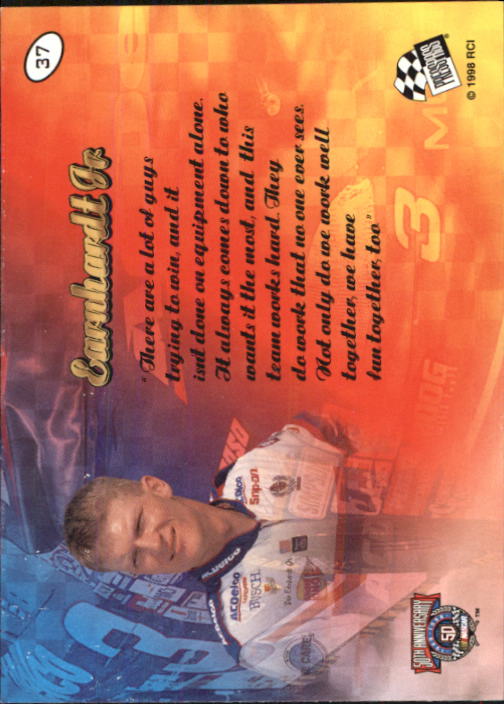 1998 Press Pass Stealth #37 Dale Earnhardt Jr. back image