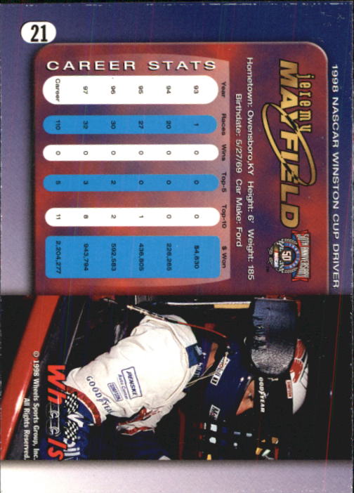A3257- 1998 Wheels Auto Race Cards 1-100 +Inserts -You Pick- 15+ FREE US SHIP - Picture 35 of 174