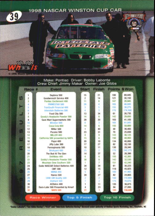 A3257- 1998 Wheels Auto Race Cards 1-100 +Inserts -You Pick- 15+ FREE US SHIP - Picture 67 of 174