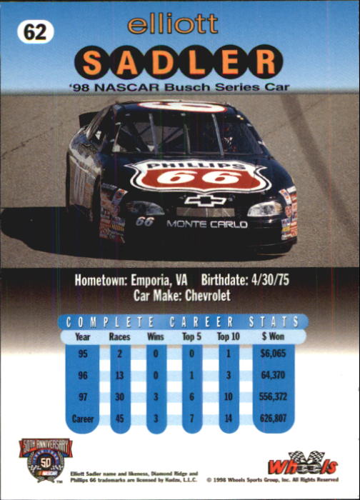 A3257- 1998 Wheels Auto Race Cards 1-100 +Inserts -You Pick- 15+ FREE US SHIP - Picture 103 of 174