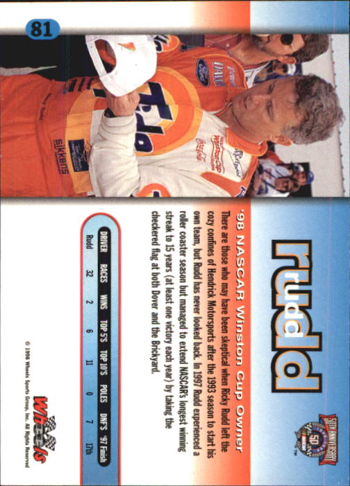 A3257- 1998 Wheels Auto Race Cards 1-100 +Inserts -You Pick- 15+ FREE US SHIP - Picture 123 of 174