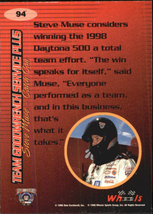 1998 Wheels #94 Steve Muse back image