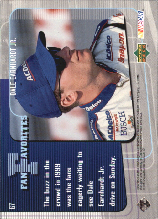 1999 Upper Deck Road to the Cup #67 Dale Earnhardt Jr. FF back image