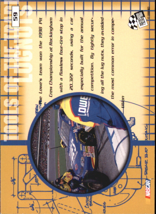 1999 Press Pass Stealth #59 Lowes Lugnuts TT back image