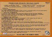 1999 Press Pass Stealth #P1 Tony Stewart Promo back image