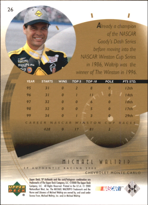 B4779- 2000 SP Authentic Golf Cards 1-45 +Rookies -You Pick- 15+ FREE US SHIP - Picture 53 of 91