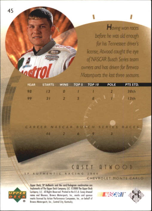 B4779- 2000 SP Authentic Golf Cards 1-45 +Rookies -You Pick- 15+ FREE US SHIP - Picture 91 of 91