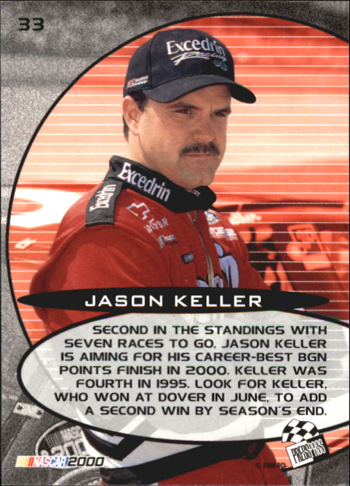 2000 Press Pass Optima #33 Jason Keller BGN back image