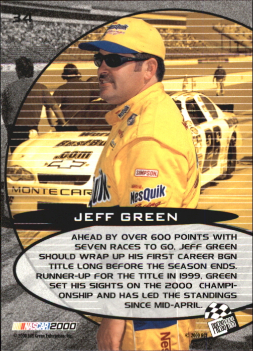 2000 Press Pass Optima #34 Jeff Green BGN back image