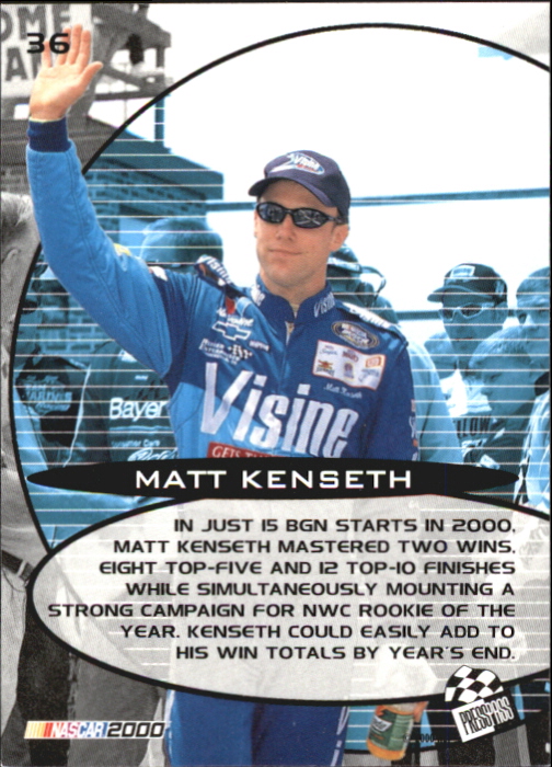 2000 Press Pass Optima #36 Matt Kenseth BGN back image