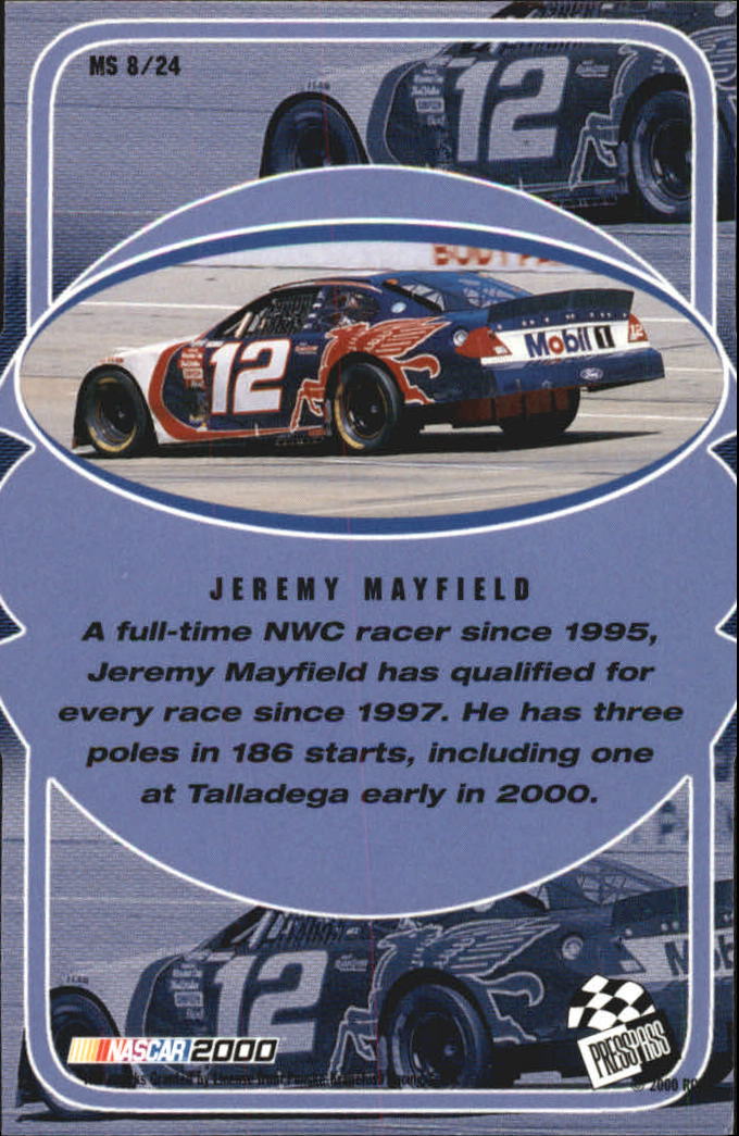 2000 VIP Making the Show #MS8 Jeremy Mayfield back image
