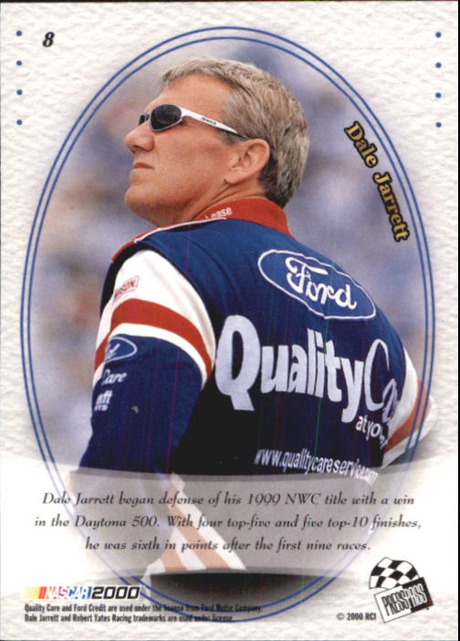 2000 VIP #8 Dale Jarrett back image