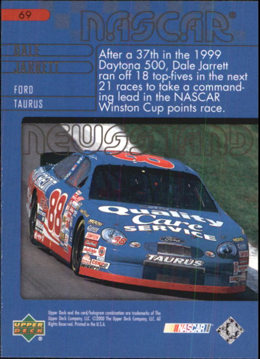 2000 Upper Deck Victory Circle #69 Dale Jarrett's Car back image