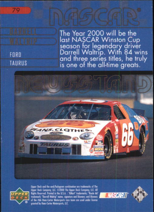 2000 Upper Deck Victory Circle #79 Darrell Waltrip's Car back image