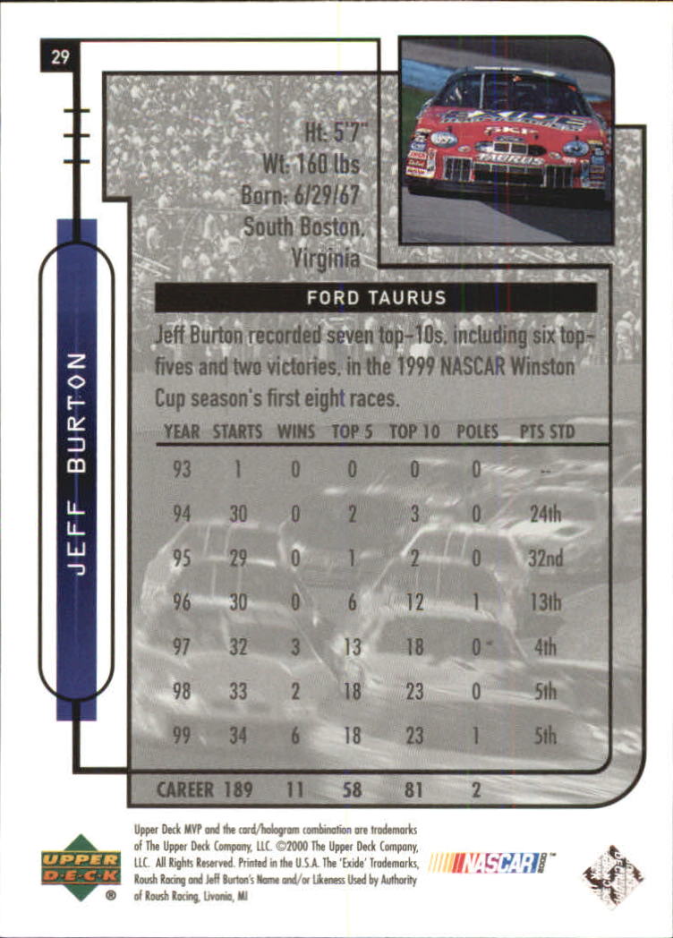 B5435- 2000 Upper Deck MVP Race #s 1-102 +Inserts -You Pick- 15+ FREE US SHIP - Bild 255 von 345
