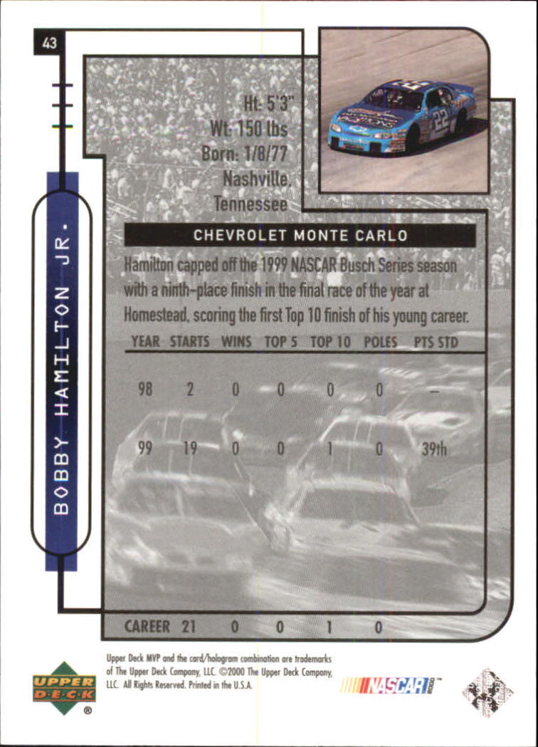 B5435- 2000 Upper Deck MVP Race #s 1-102 +Inserts -You Pick- 15+ FREE US SHIP - Bild 275 von 345