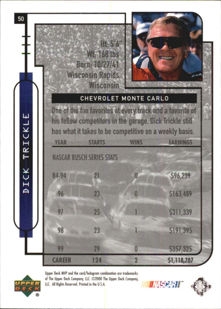 B5435- 2000 Upper Deck MVP Race #s 1-102 +Inserts -You Pick- 15+ FREE US SHIP - Bild 283 von 345