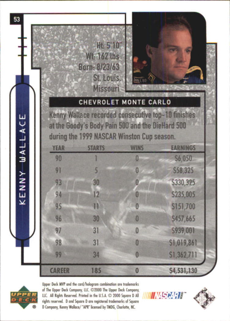 B5435- 2000 Upper Deck MVP Race #s 1-102 +Inserts -You Pick- 15+ FREE US SHIP - Bild 287 von 345
