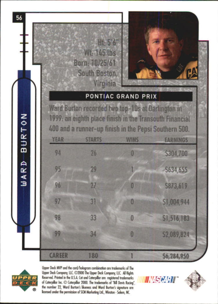 B5435- 2000 Upper Deck MVP Race #s 1-102 +Inserts -You Pick- 15+ FREE US SHIP - Bild 293 von 345
