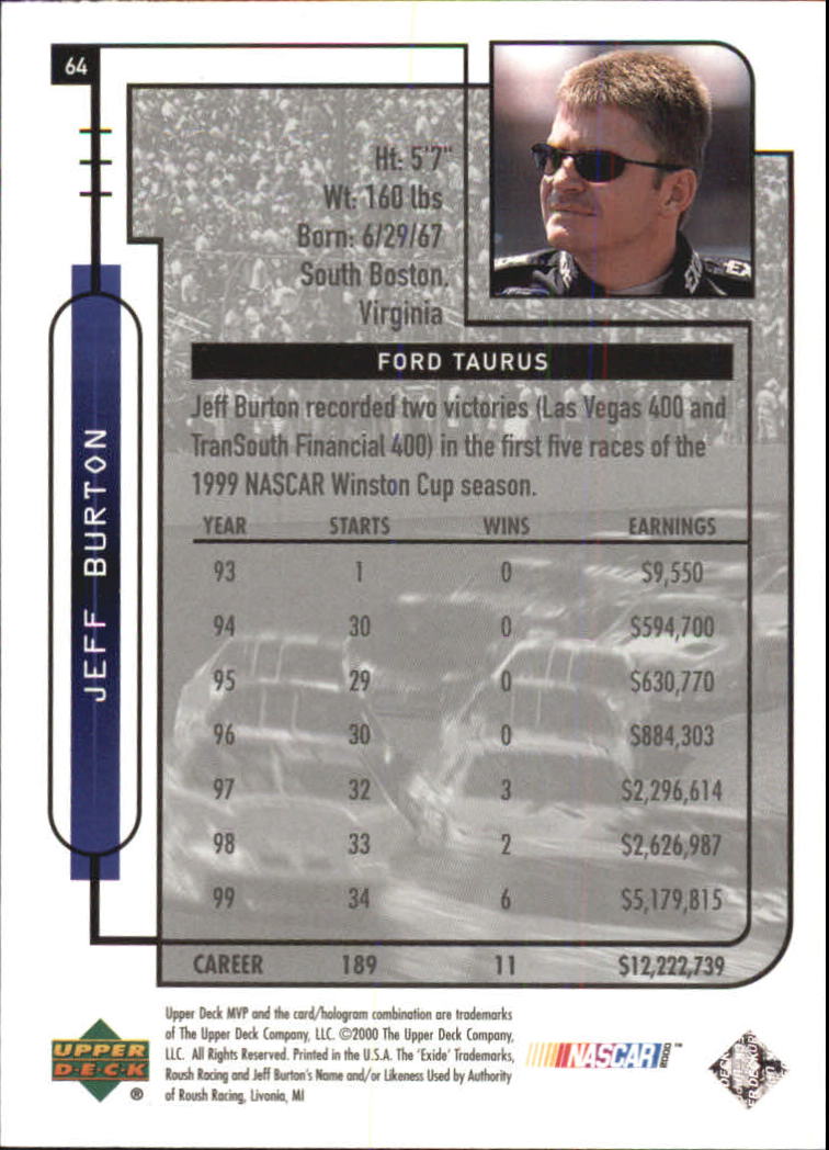 B5435- 2000 Upper Deck MVP Race #s 1-102 +Inserts -You Pick- 15+ FREE US SHIP - Bild 302 von 345