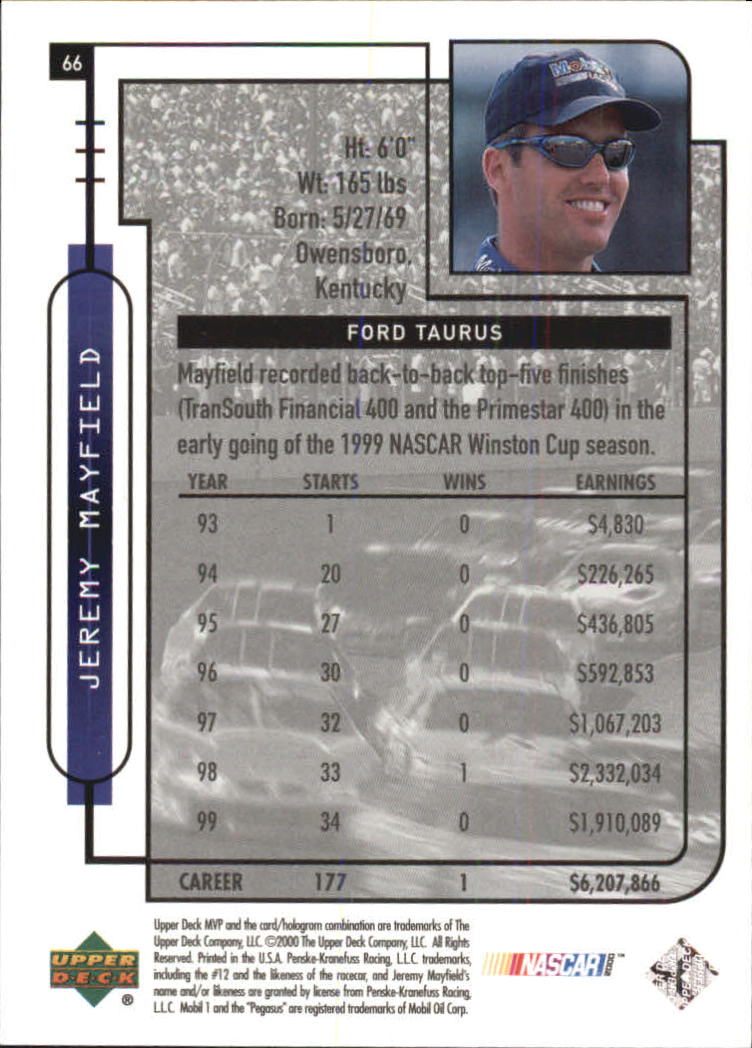 B5435- 2000 Upper Deck MVP Race #s 1-102 +Inserts -You Pick- 15+ FREE US SHIP - Bild 306 von 345