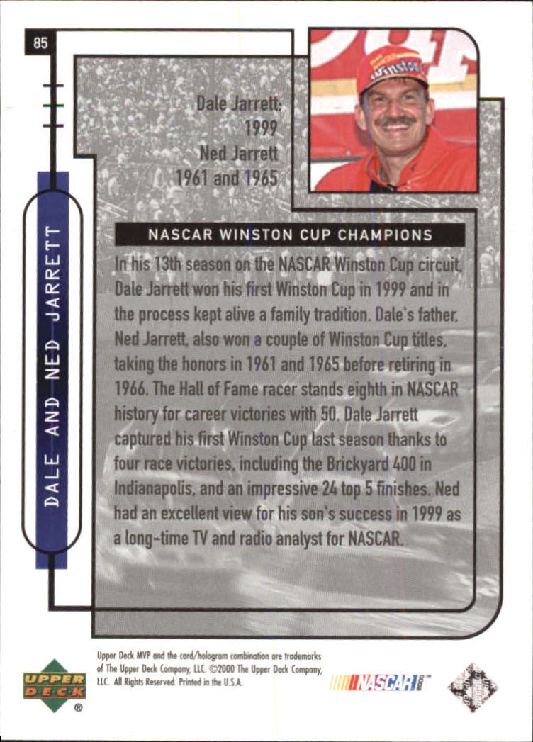 B5435- 2000 Upper Deck MVP Race #s 1-102 +Inserts -You Pick- 15+ FREE US SHIP - Bild 330 von 345