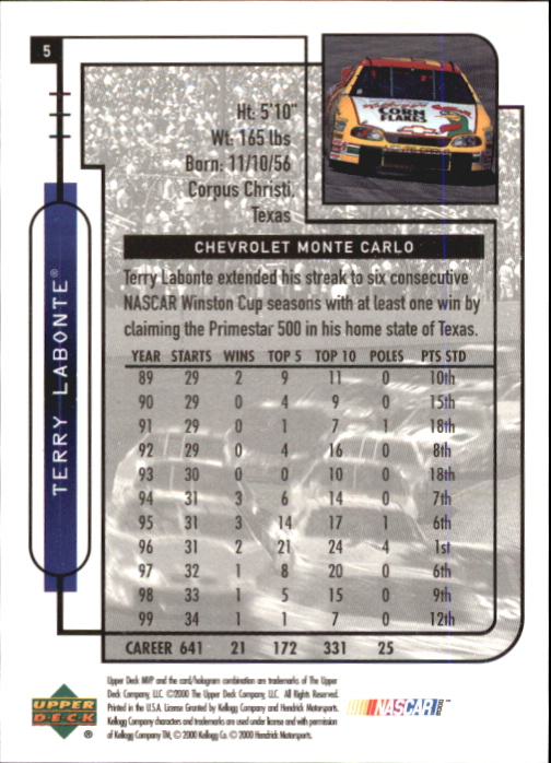 B5435- 2000 Upper Deck MVP Race #s 1-102 +Inserts -You Pick- 15+ FREE US SHIP - Bild 11 von 345