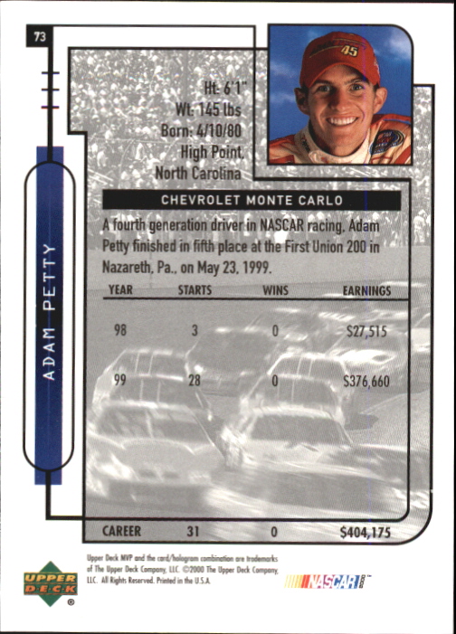B5435- 2000 Upper Deck MVP Race #s 1-102 +Inserts -You Pick- 15+ FREE US SHIP - Bild 147 von 345