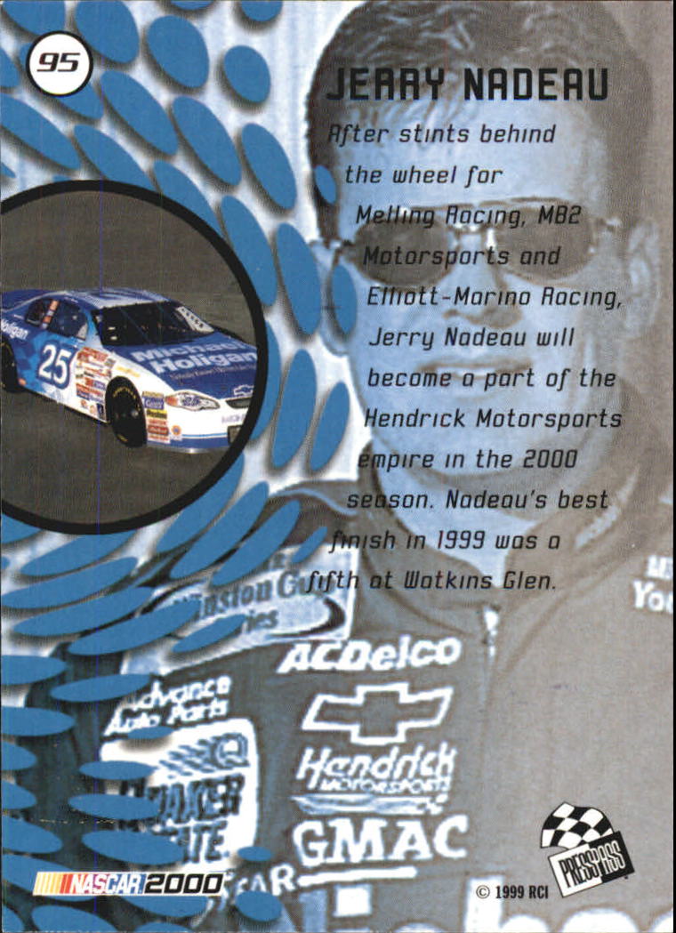 2000 Press Pass Millennium #95 Jerry Nadeau back image