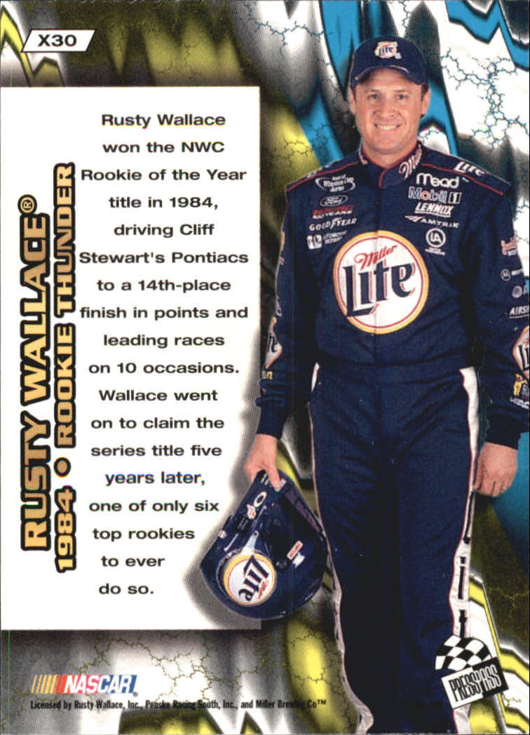 2001 VIP Explosives #30 Rusty Wallace RT back image