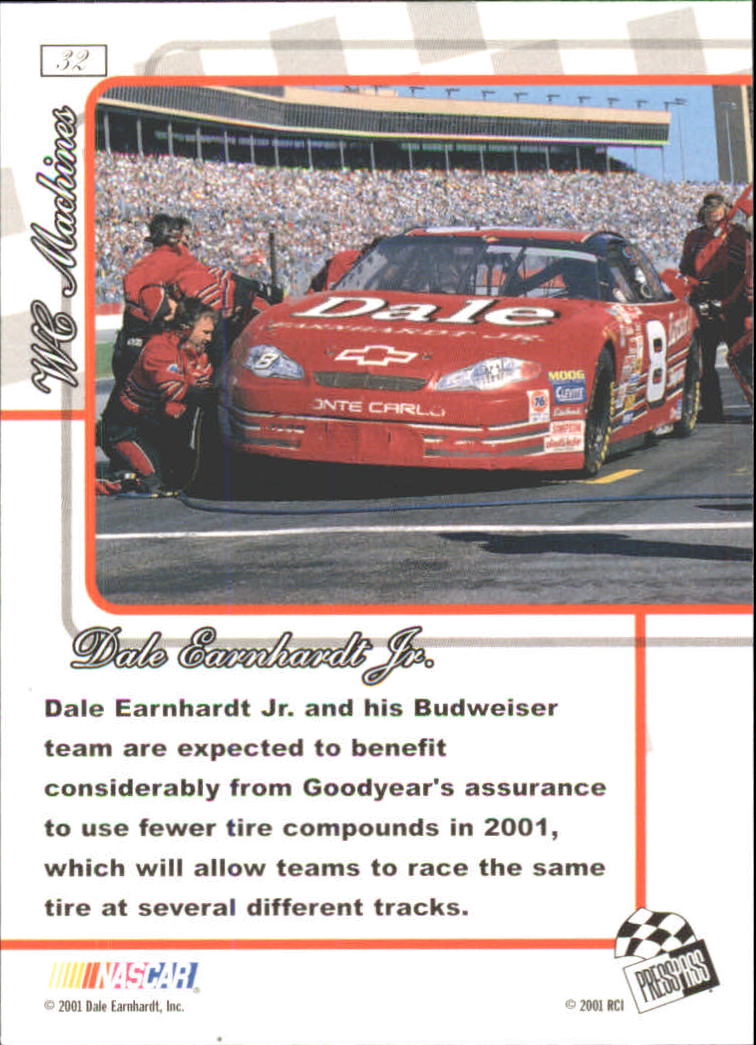 2001 Press Pass Premium Gold #32 Dale Earnhardt Jr. back image