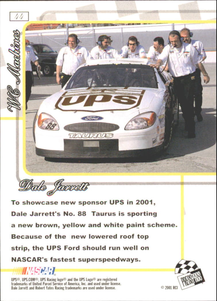 2001 Press Pass Premium Gold #44 Dale Jarrett back image