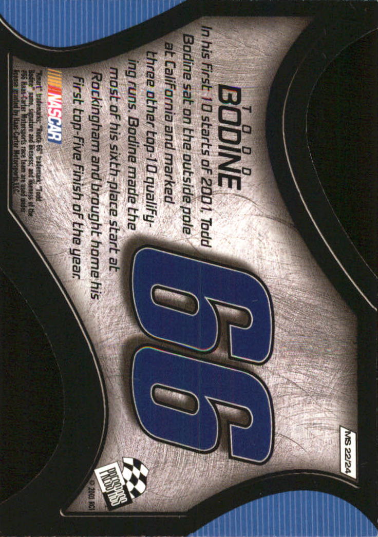2001 VIP Making the Show #22 Todd Bodine back image