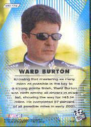 2001 VIP Mile Masters #MM7 Ward Burton back image