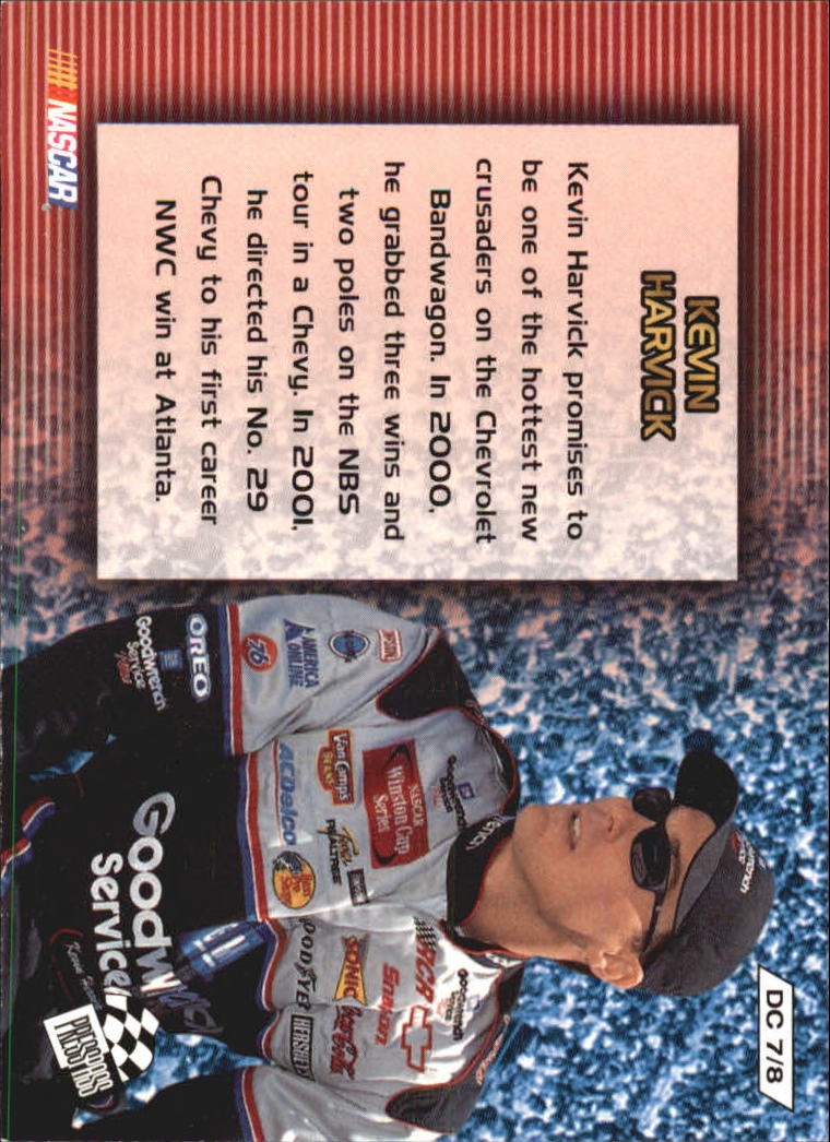 2001 VIP Driver's Choice #DC7 Kevin Harvick back image