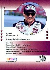 2001 Press Pass Trackside #3 Dale Earnhardt back image