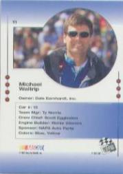 2001 Press Pass Trackside #11 Michael Waltrip back image