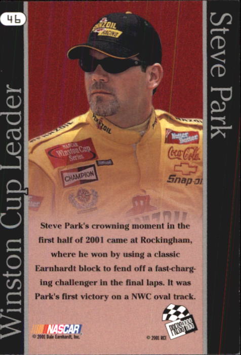 2001 Press Pass Optima #46 Steve Park WCL back image