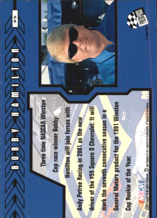 2001 Press Pass #95 Bobby Hamilton Jr. PV back image